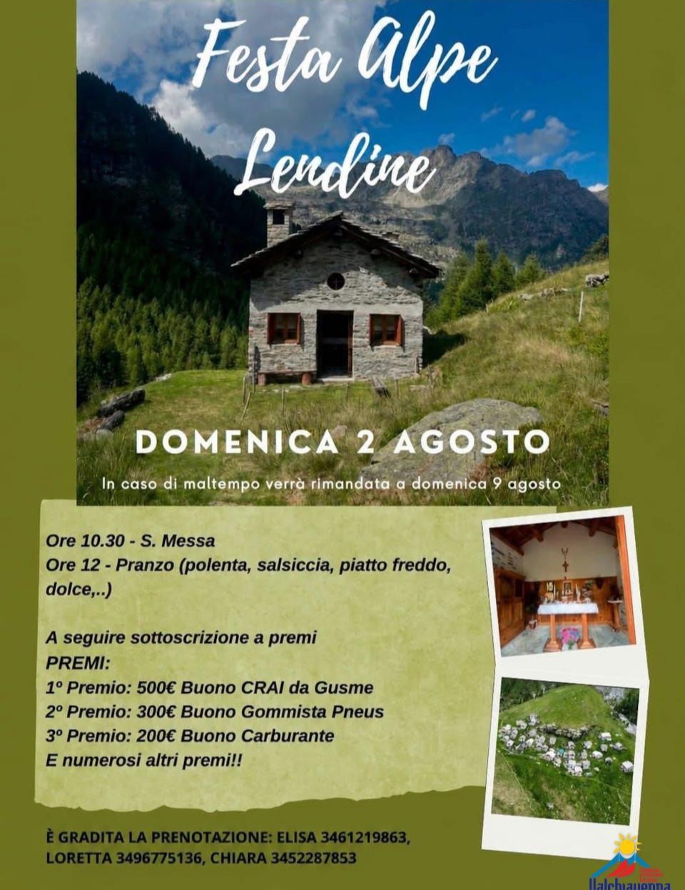 Immagine Evento Festa Alpe Lendine | Calendario Valtellinese