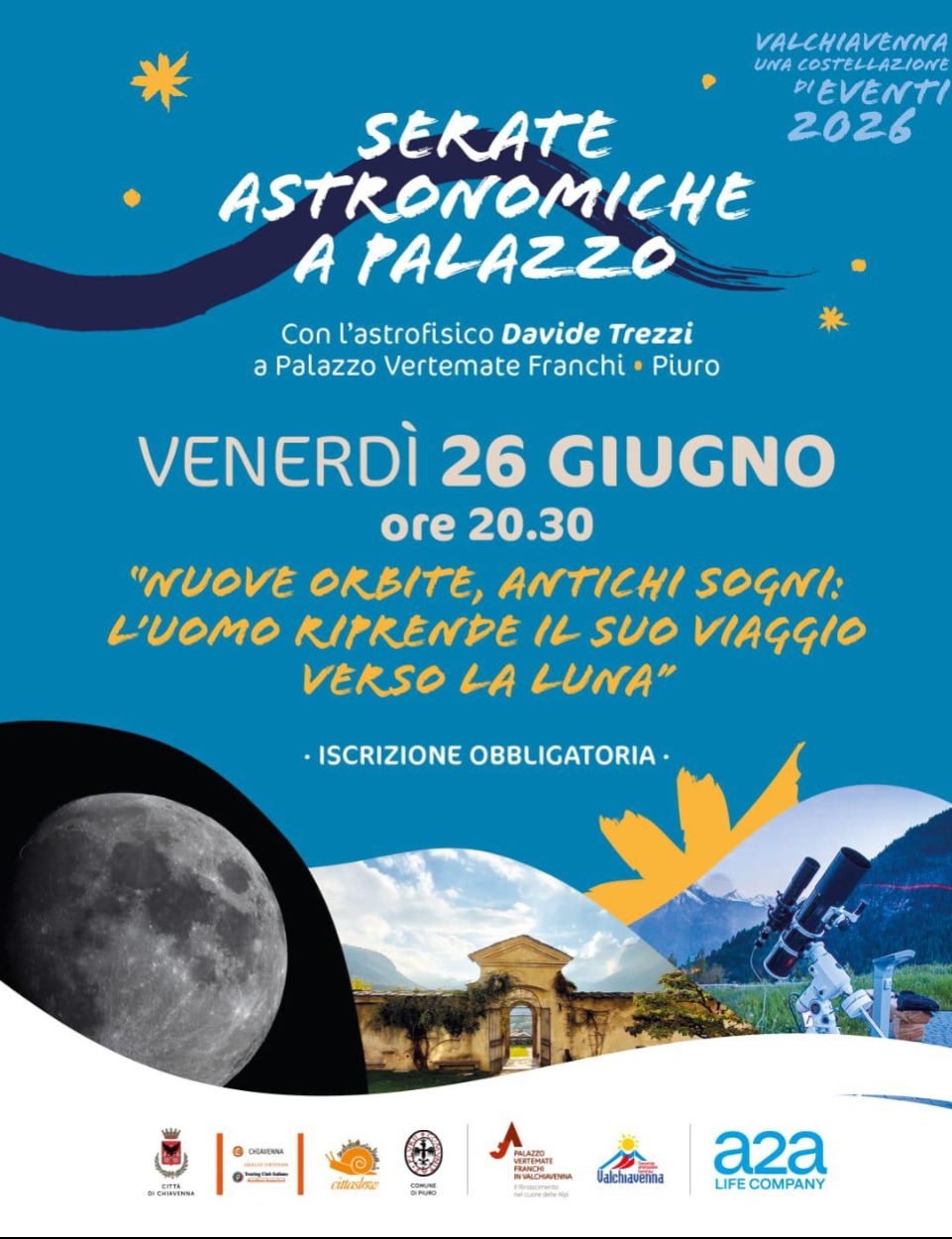 Immagine Evento Serate astronomiche a Palazzo | Calendario Valtellinese