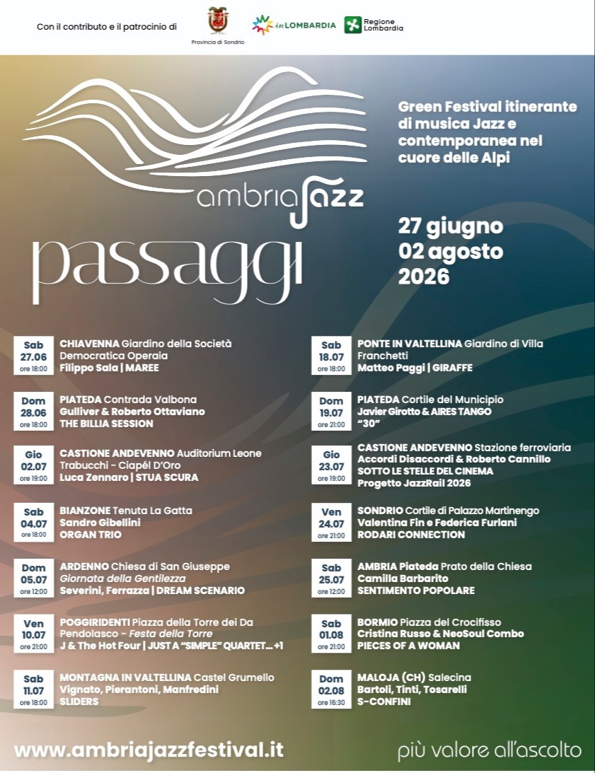 Immagine Evento AmbraJazz Passaggi | Calendario Valtellinese