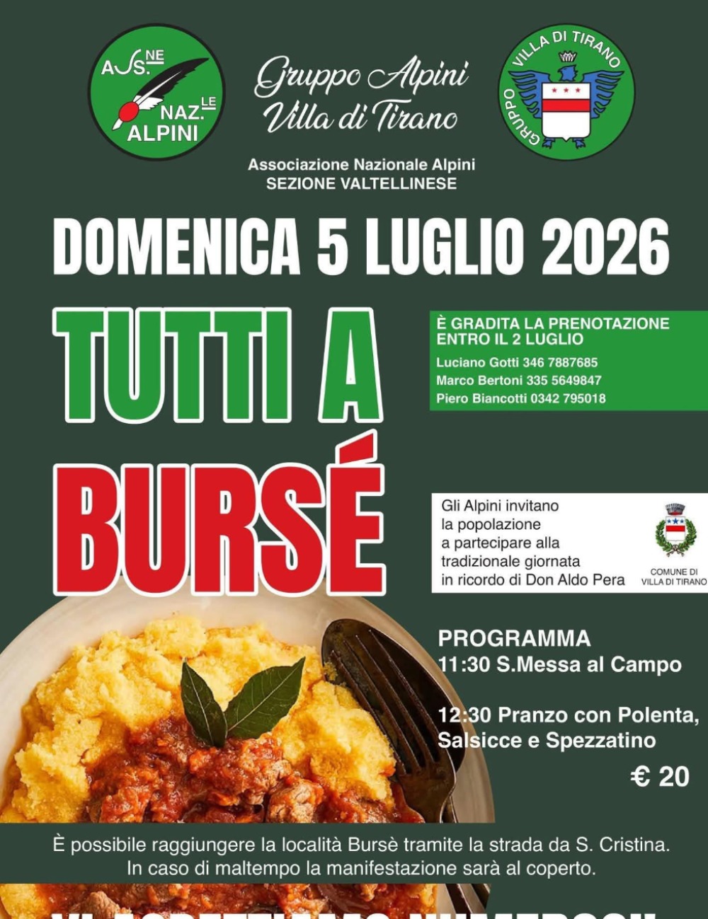 Immagine Evento Tutti a Bursé | Calendario Valtellinese