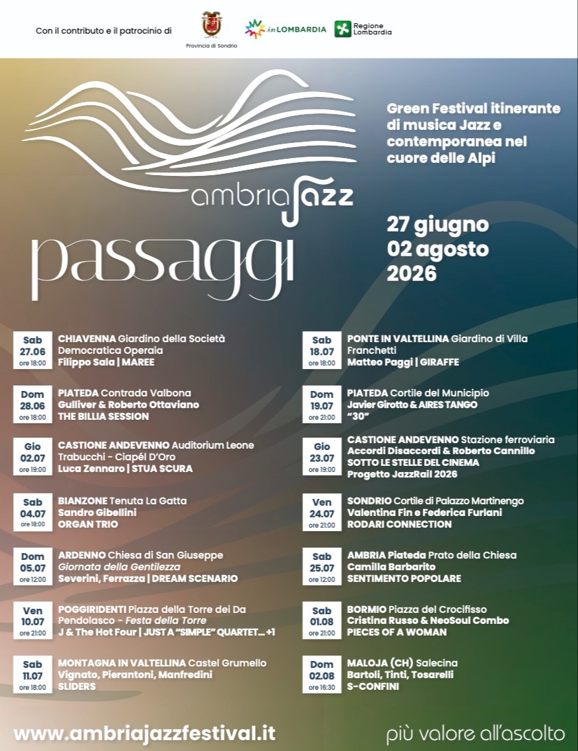 Immagine Evento AmbriaJazz Passaggi | Calendario Valtellinese