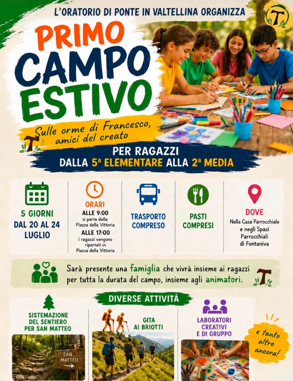 Immagine Evento Primo Campo Estivo | Calendario Valtellinese