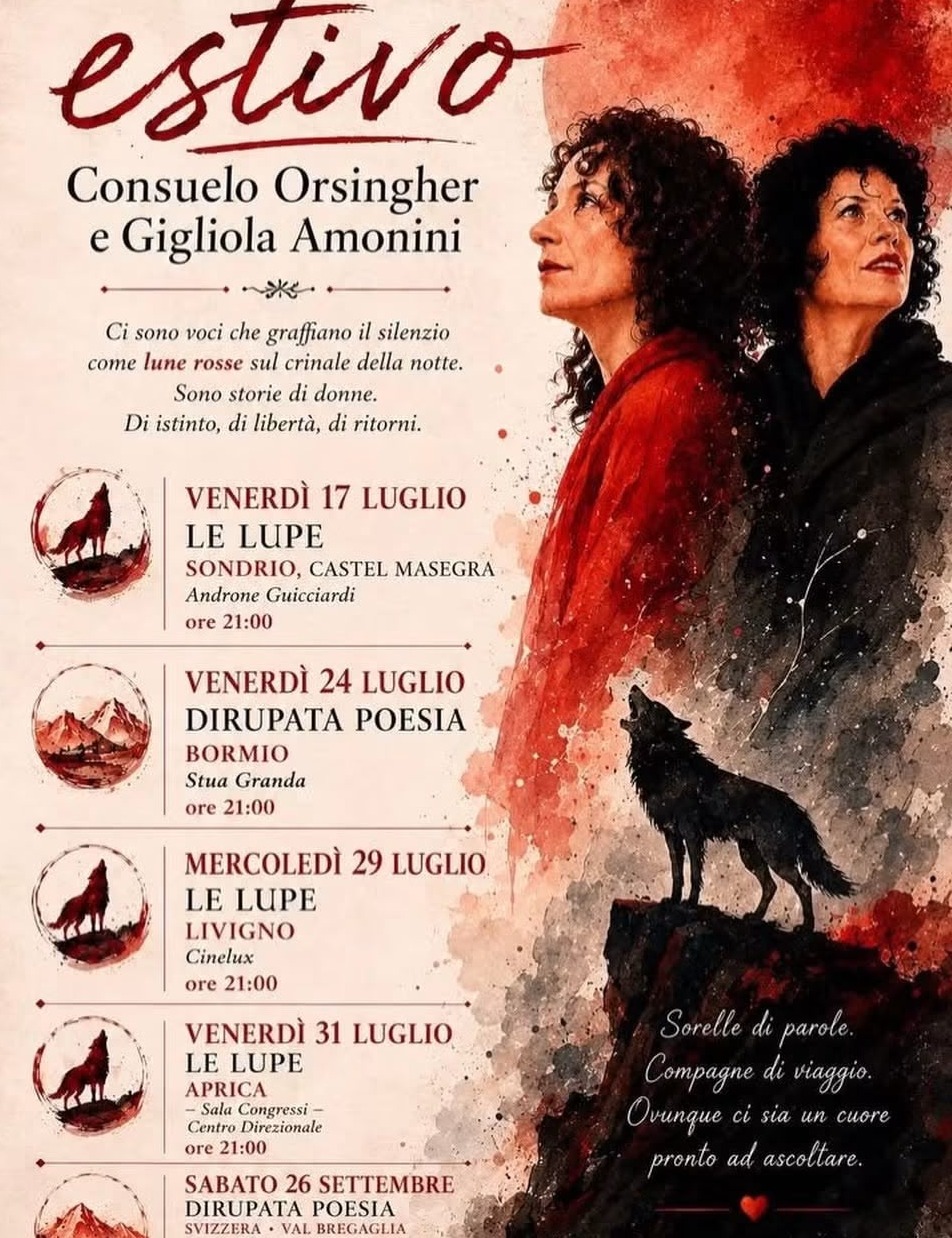 Immagine Evento Cartellone estivo con Consuelo Orsingher e Gigliola Amonini | Calendario Valtellinese