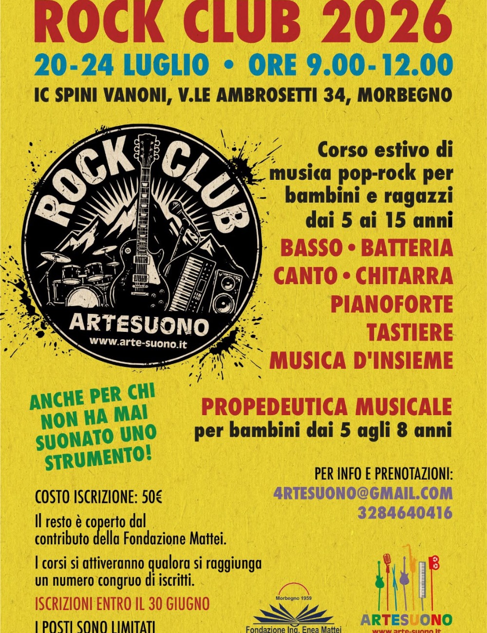 Immagine Evento Rock Club 2026 | Calendario Valtellinese