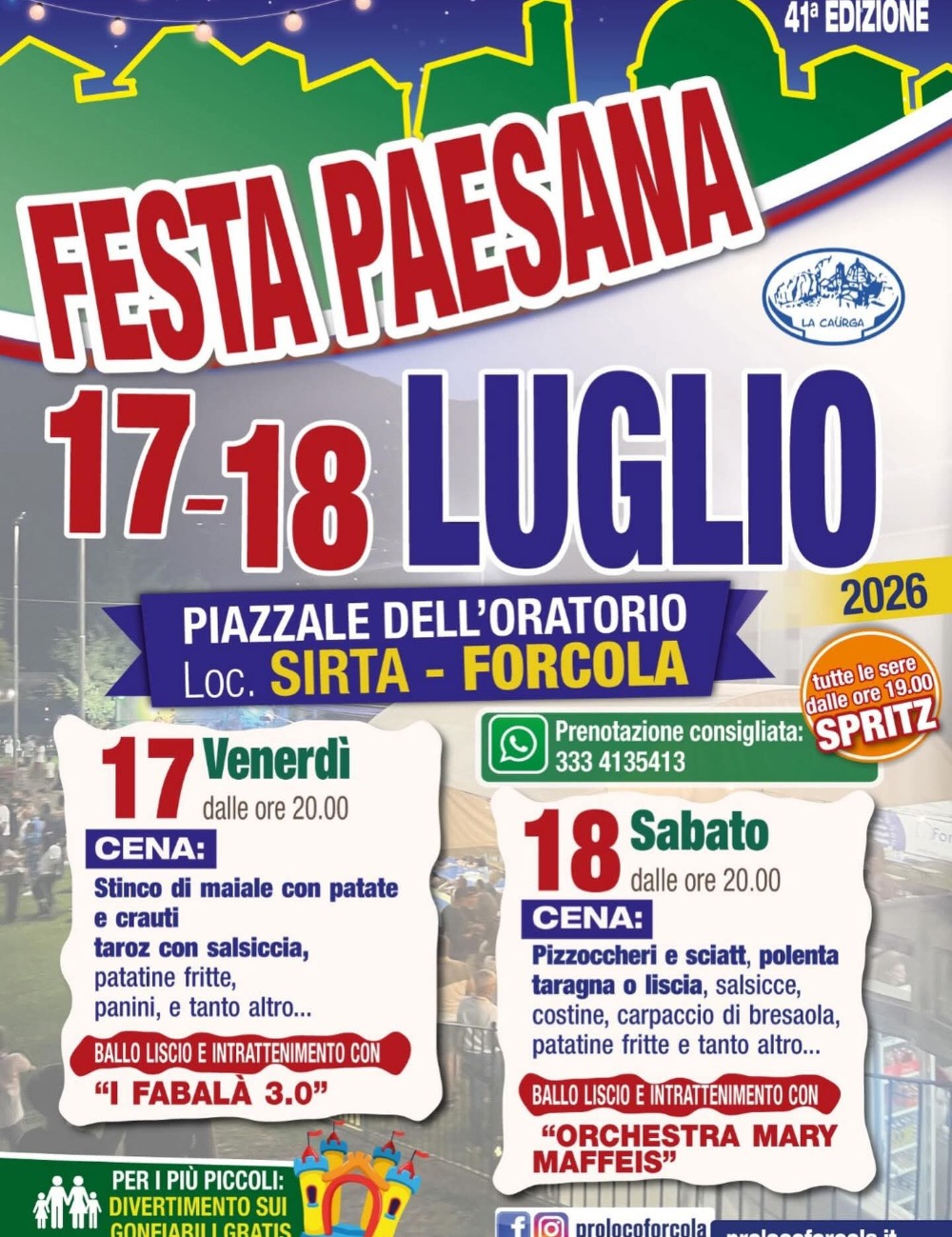 Immagine Evento Festa paesana | Calendario Valtellinese