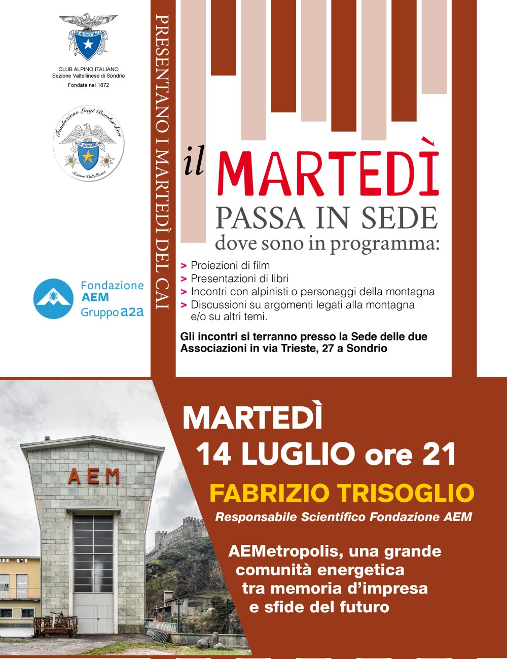 Immagine Evento I martedì del CAI | Calendario Valtellinese