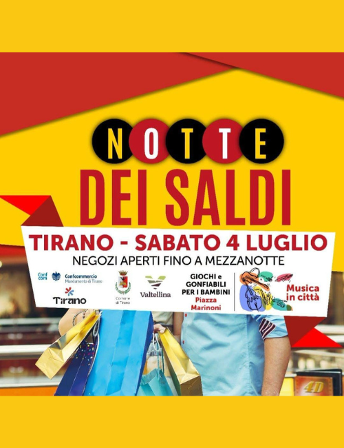 Immagine Evento Notte dei saldi | Calendario Valtellinese