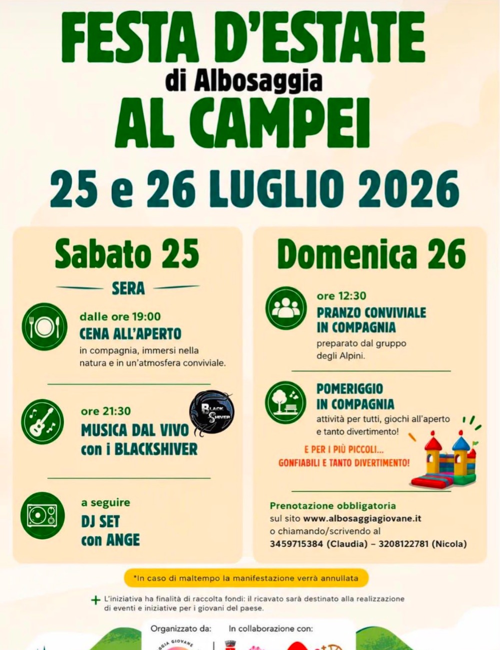 Immagine Evento Festa d’Estate al Campei di Albosaggia | Calendario Valtellinese