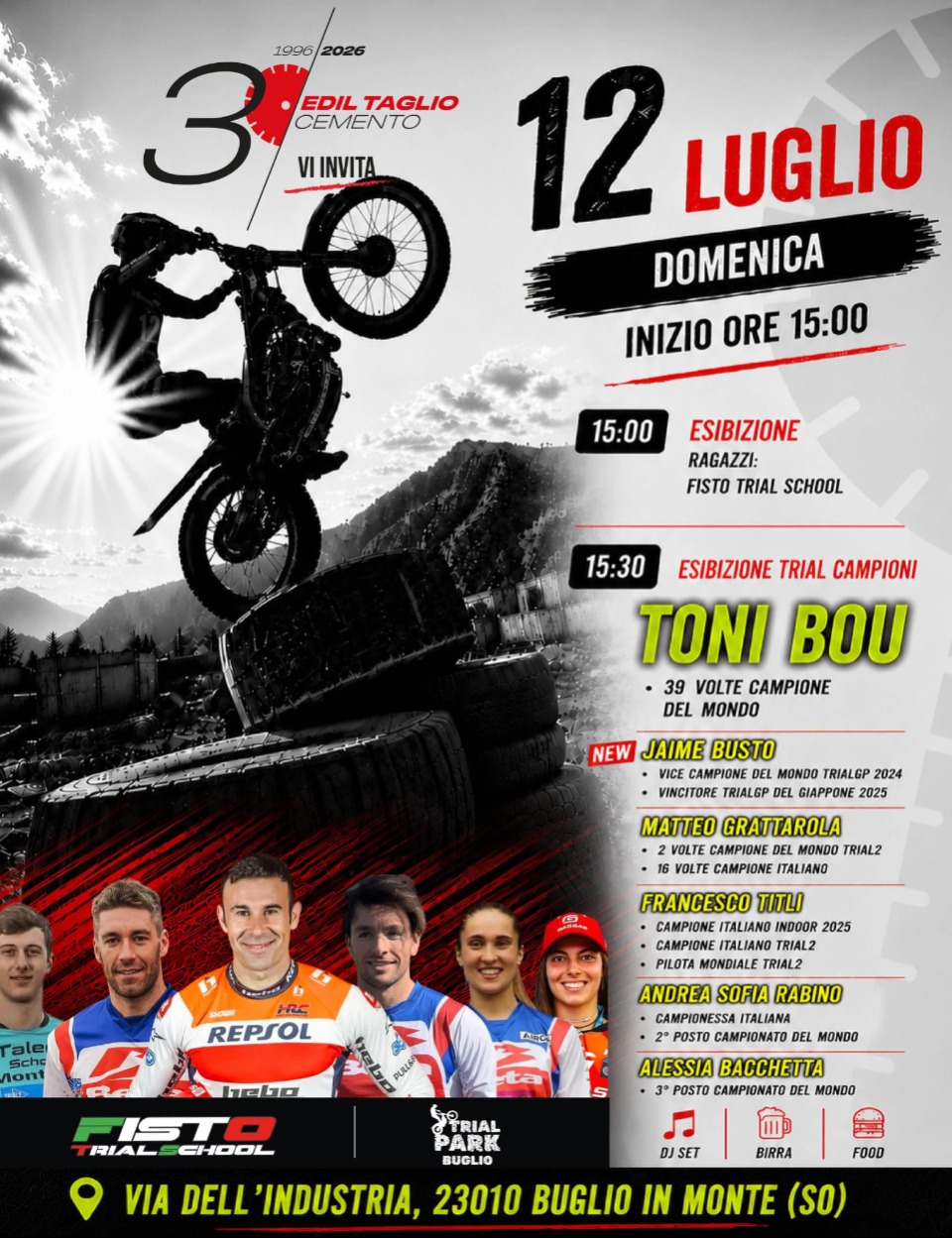 Immagine Evento Esibizione trial con Toni Bou | Calendario Valtellinese
