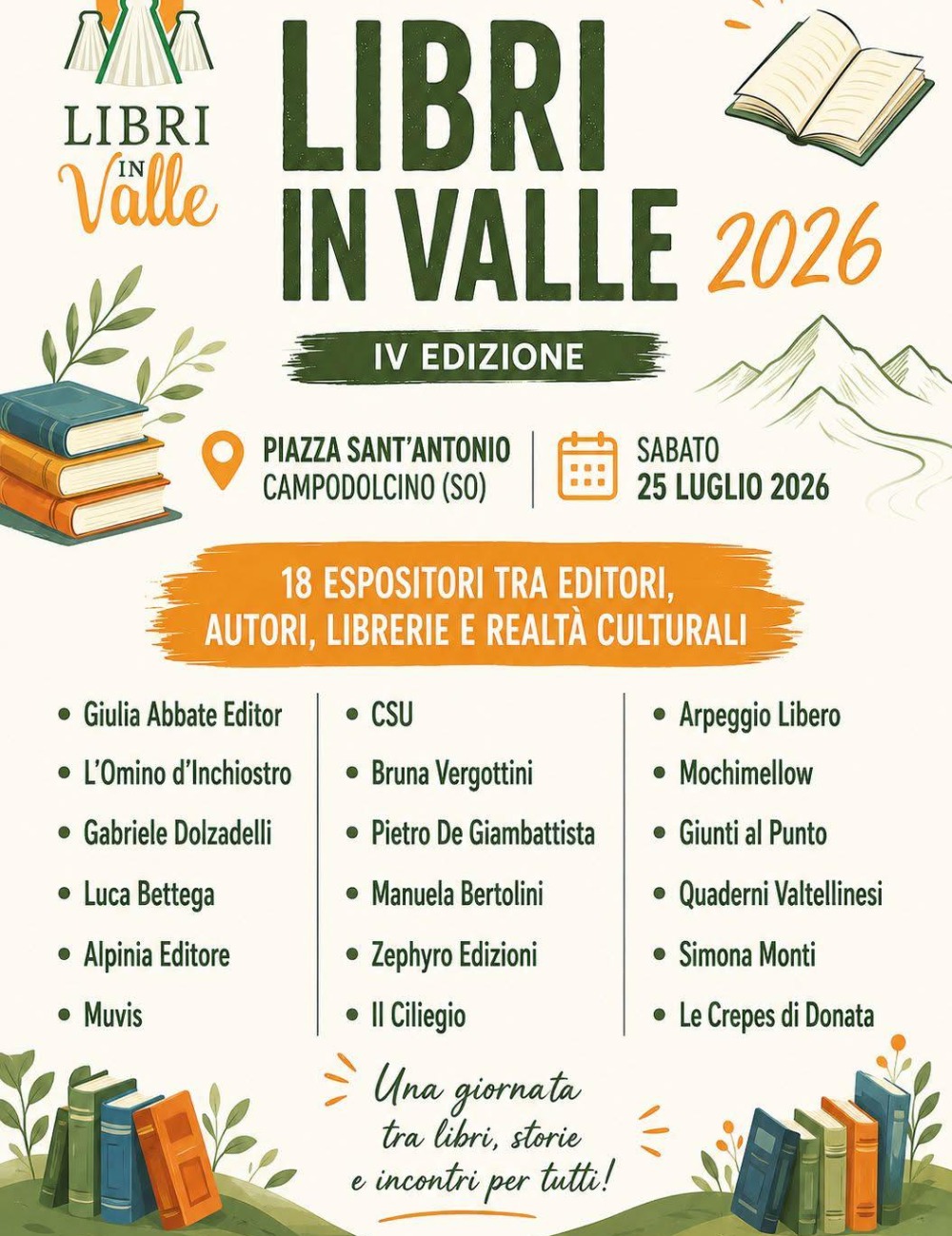 Immagine Evento Libri in Valle | Calendario Valtellinese