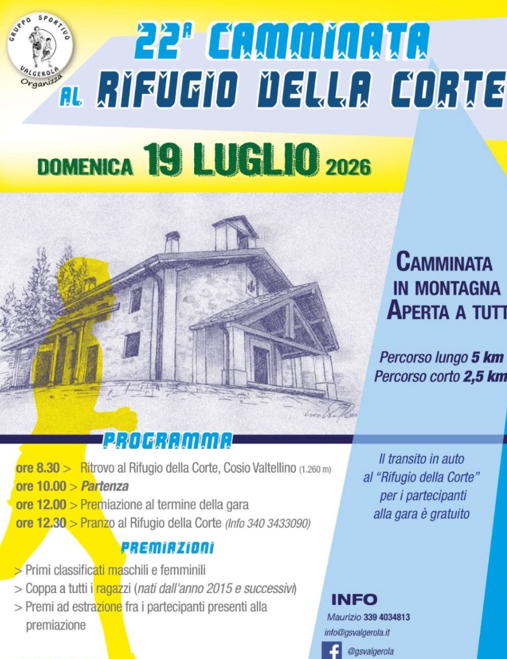 Immagine Evento 22ª Camminata al Rifugio della Corte | Calendario Valtellinese
