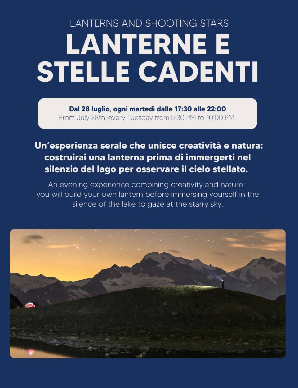 Immagine Evento Lanterne e Stelle Cadenti | Calendario Valtellinese