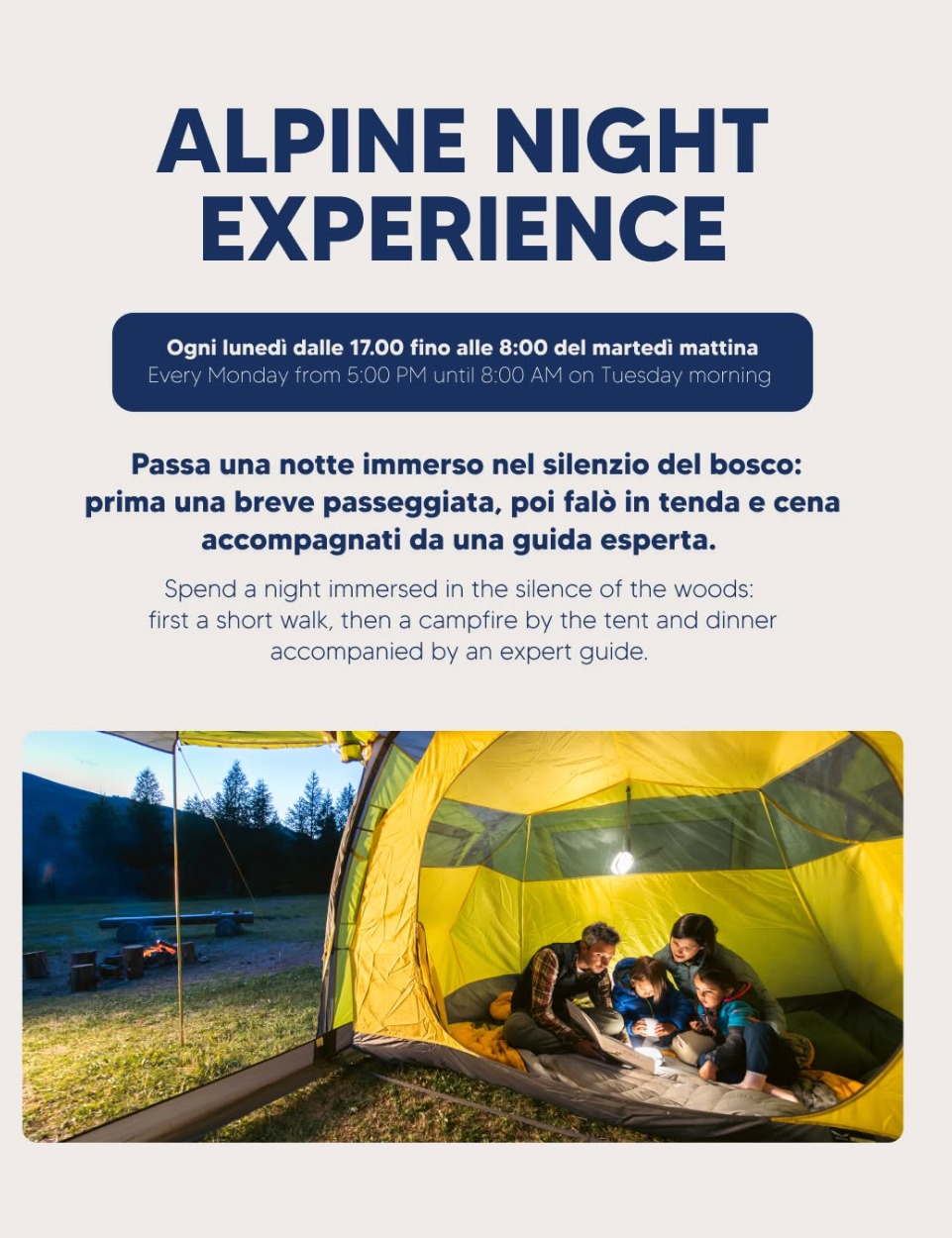 Immagine Evento Alpine Night Experience | Calendario Valtellinese