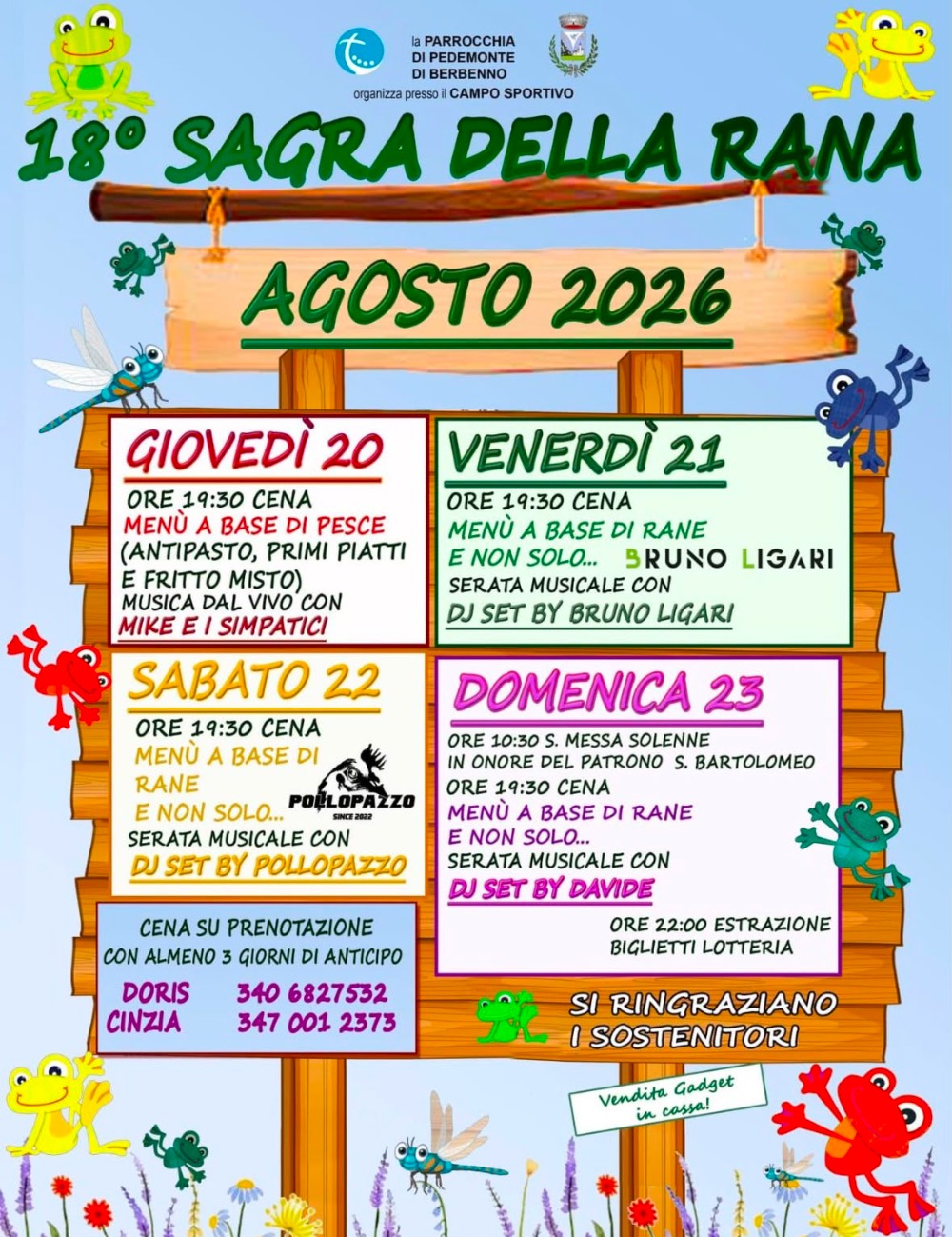 Immagine Evento Sagra della Rana | Calendario Valtellinese