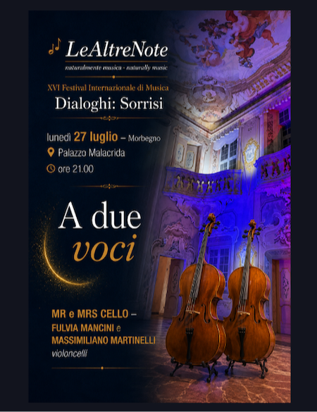Immagine Evento Festival Le Altre Note 2026 — Dialoghi: Sorrisi A due voci | Calendario Valtellinese