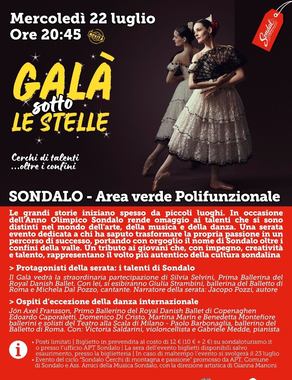 Immagine Evento Galà sotto le Stelle | Calendario Valtellinese