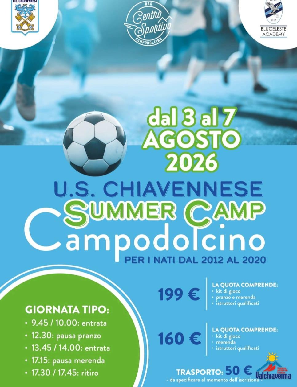 Immagine Evento U.S. Chiavenna Summer Camp | Calendario Valtellinese