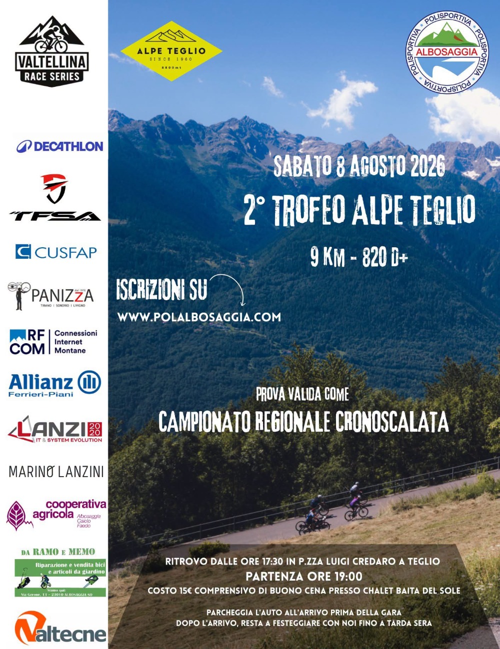 Immagine Evento 2° Trofeo Alpe Teglio | Calendario Valtellinese