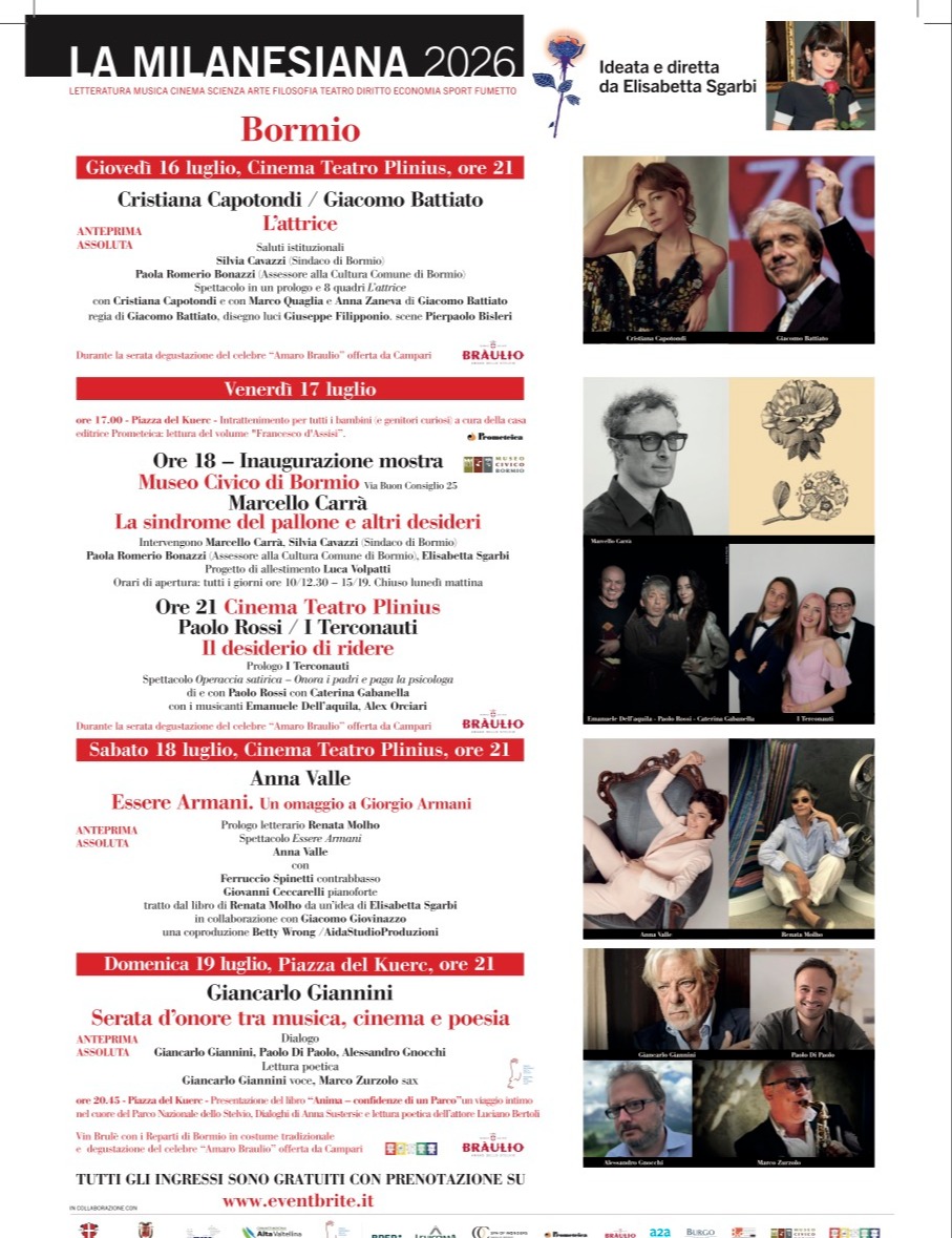 Immagine Evento La Milanesiana a Bormio | Calendario Valtellinese