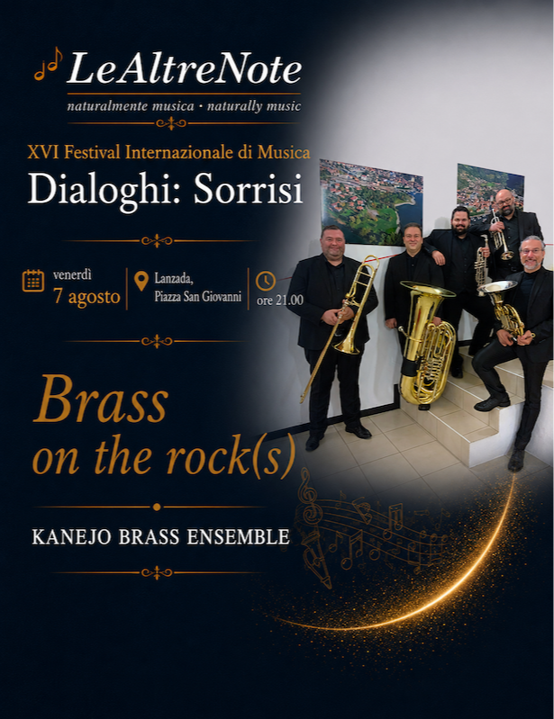 Immagine Evento Festival Le Altre Note 2026 — Dialoghi: Sorrisi Brass on the rock(s) Kanejo Brass Ensemble | Calendario Valtellinese