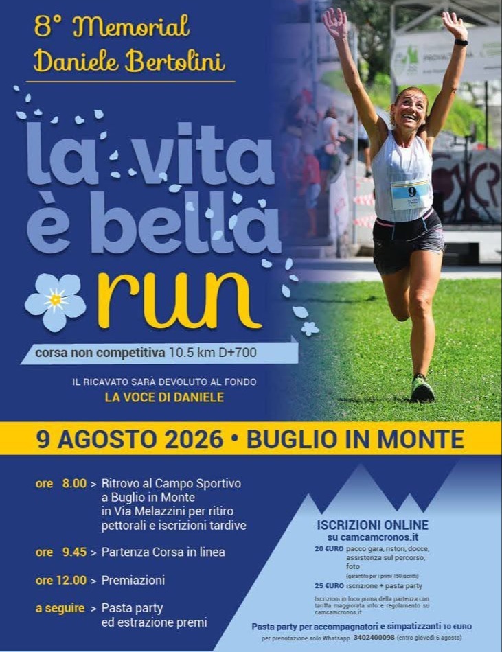 Immagine Evento La vita è bella run | Calendario Valtellinese