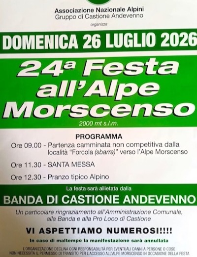 Immagine Evento Festa all’Alpe Morscenzo | Calendario Valtellinese