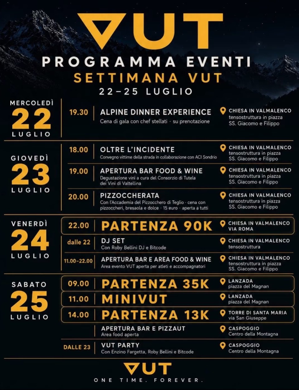 Immagine Evento Settimana VUT | Calendario Valtellinese