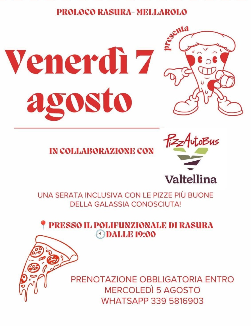 Immagine Evento Serata con PizzaAutobus | Calendario Valtellinese