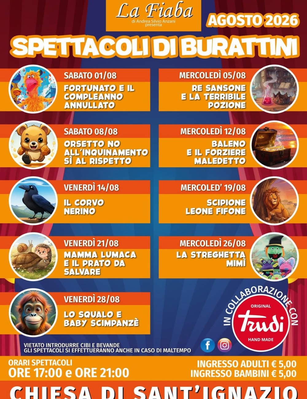 Immagine Evento Spettacoli di burattini | Calendario Valtellinese