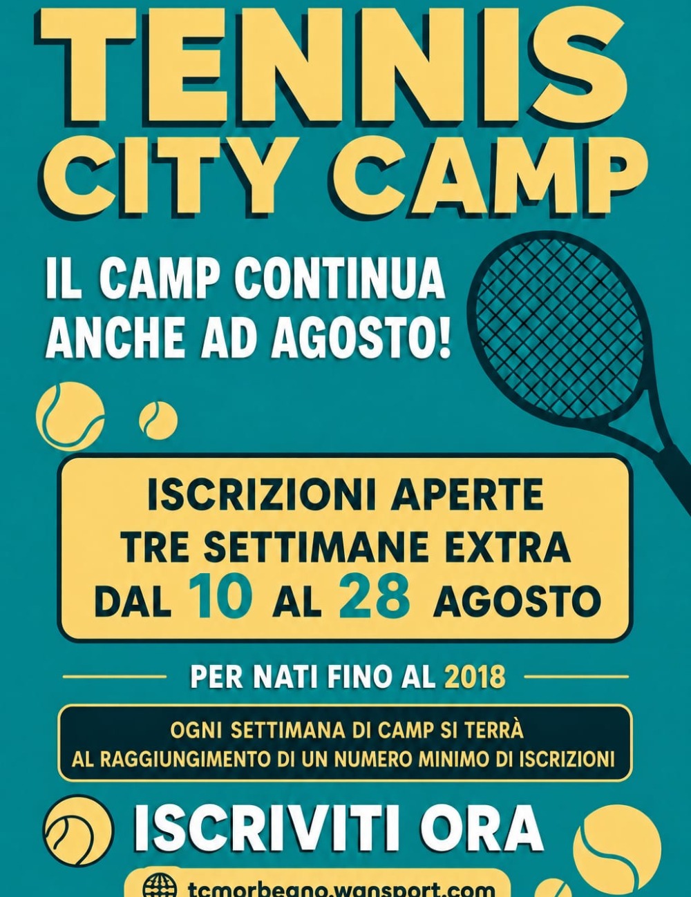 Immagine Evento Tennis City Camp | Calendario Valtellinese