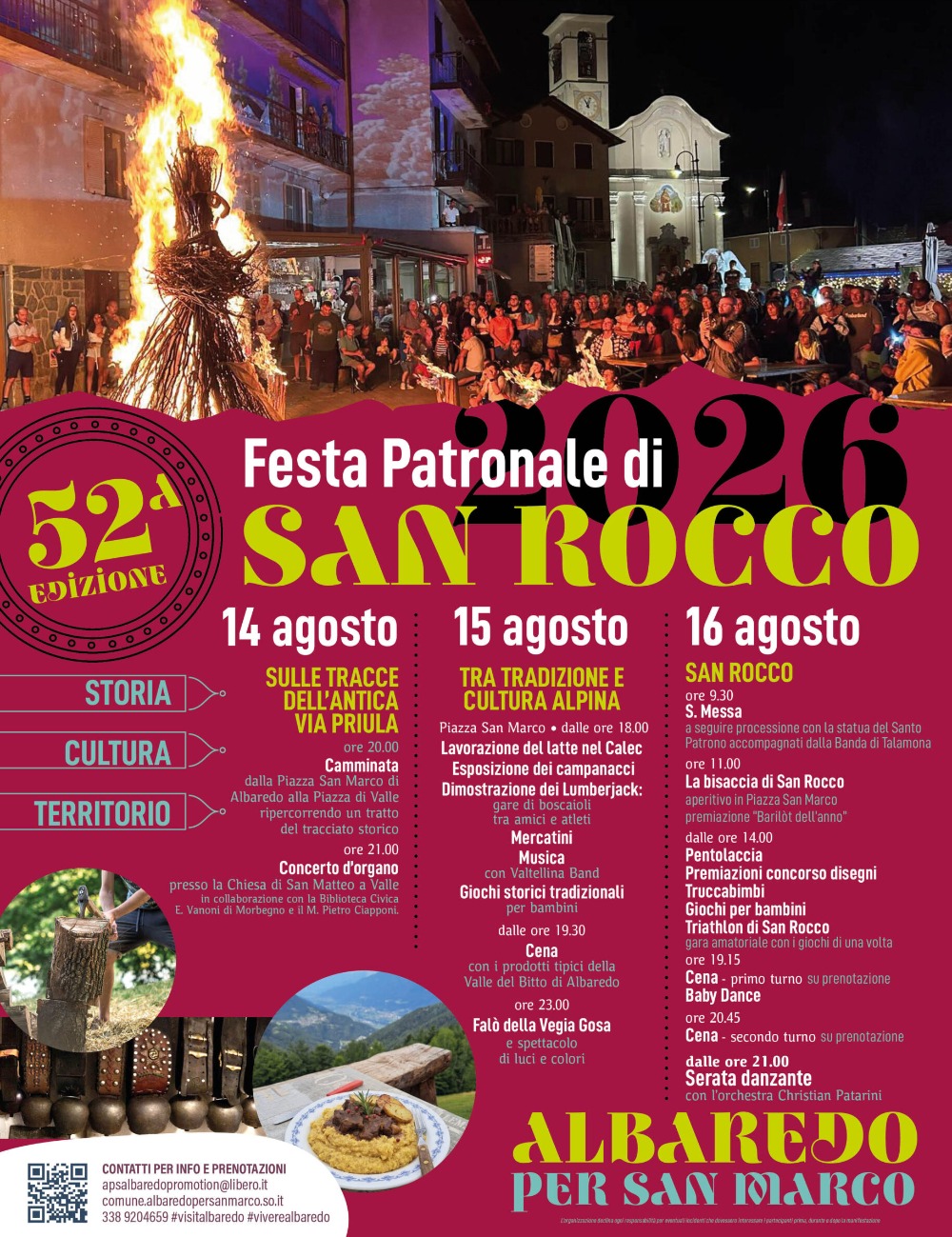 Immagine Evento Festa Patronale di San Rocco | Calendario Valtellinese
