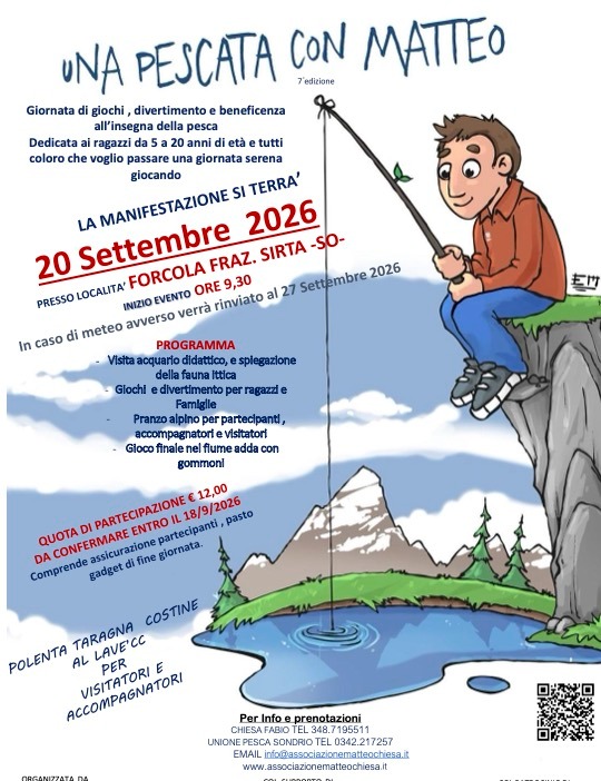 Immagine Evento Una pescata con Matteo | Calendario Valtellinese
