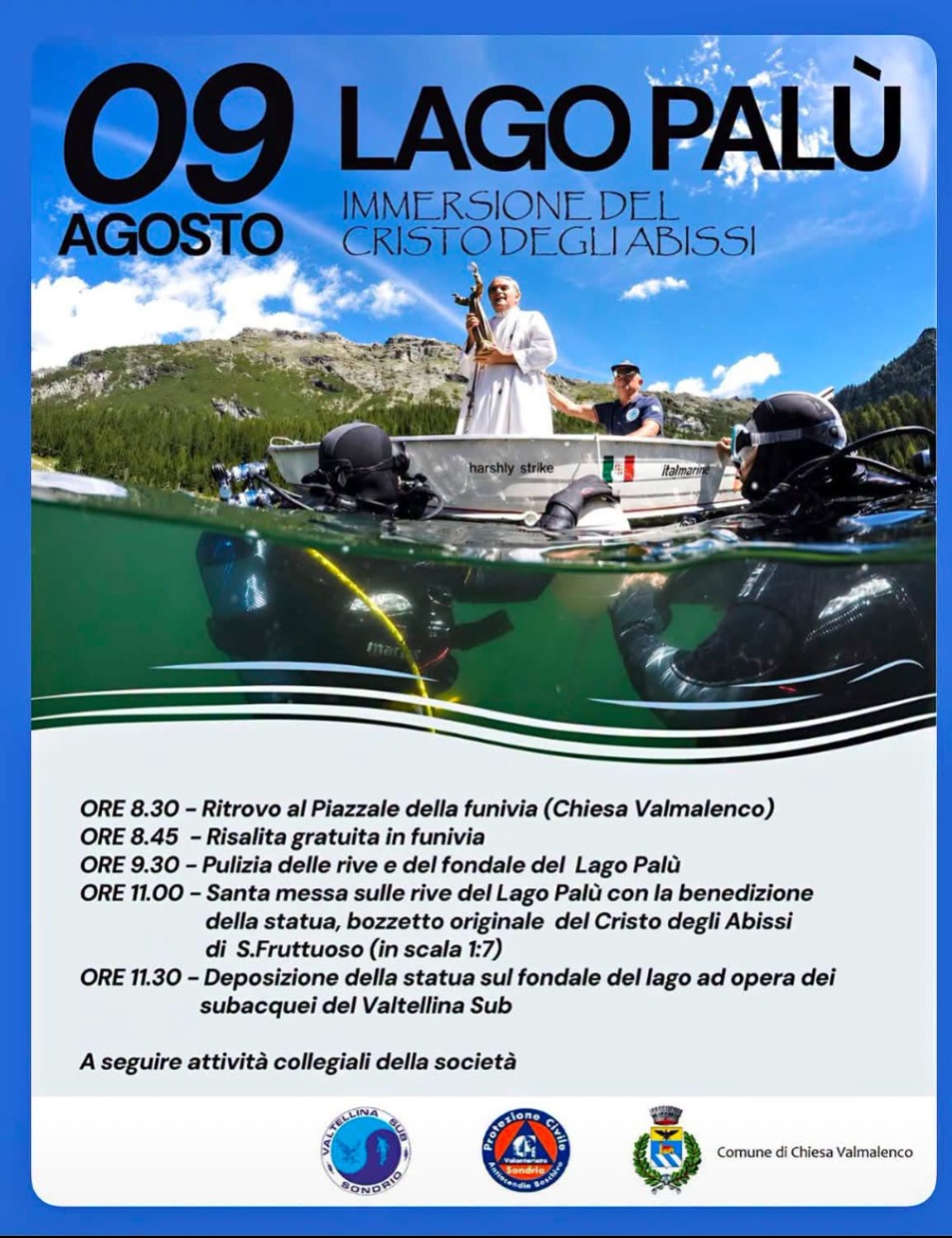 Immagine Evento Immersione del Cristo degli Abissi | Calendario Valtellinese
