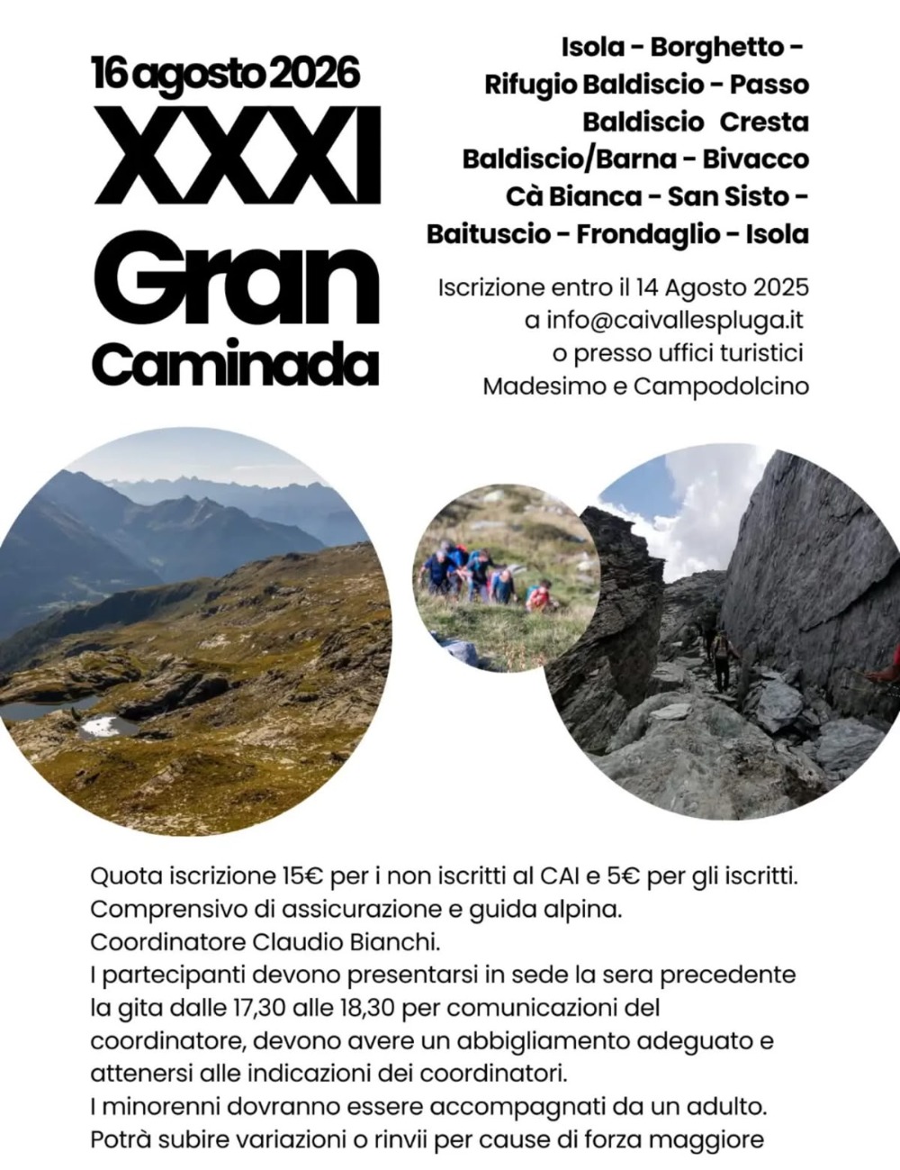 Immagine Evento XXXI Gran Caminada | Calendario Valtellinese