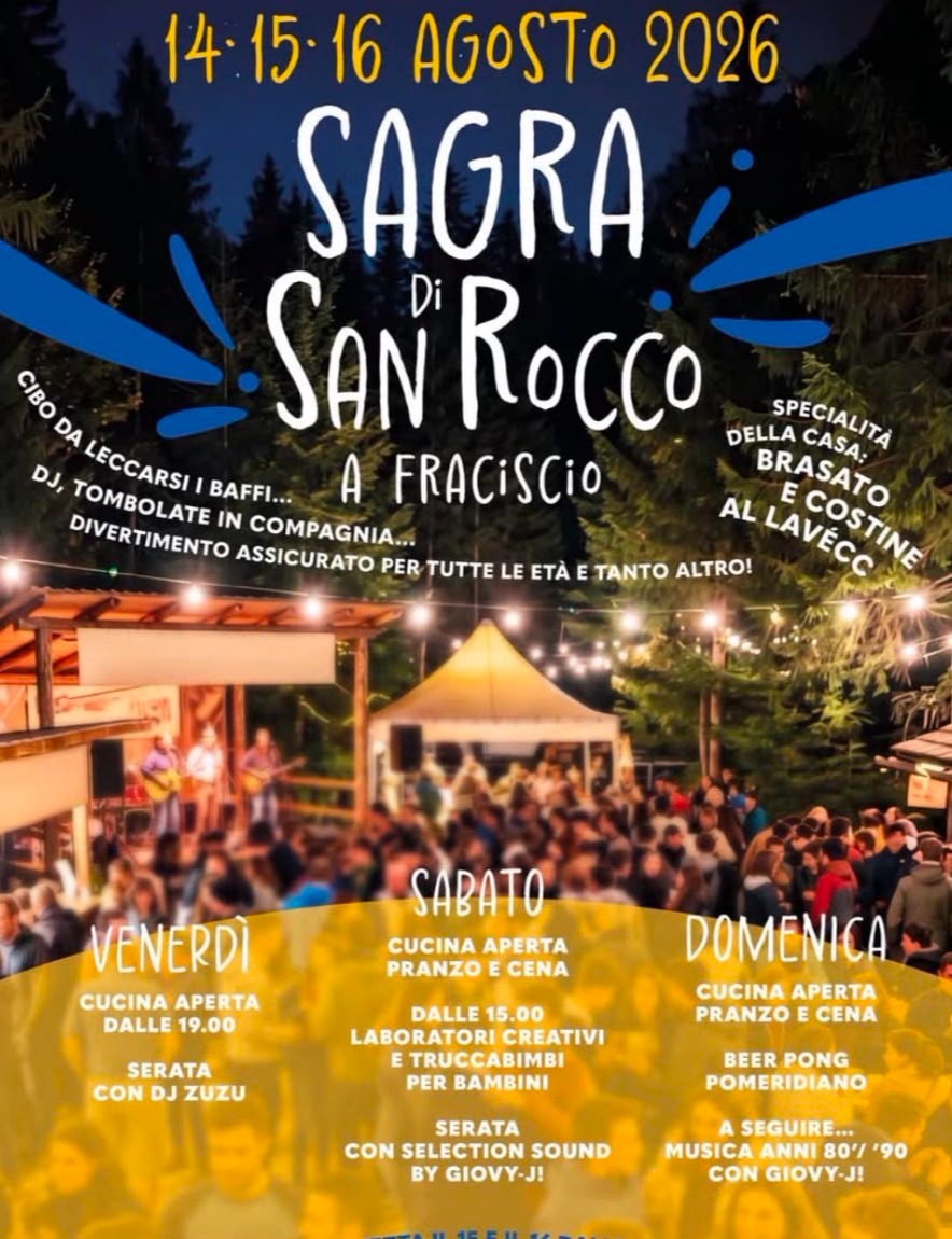 Immagine Evento Sagra di San Rocco a Fraciscio | Calendario Valtellinese