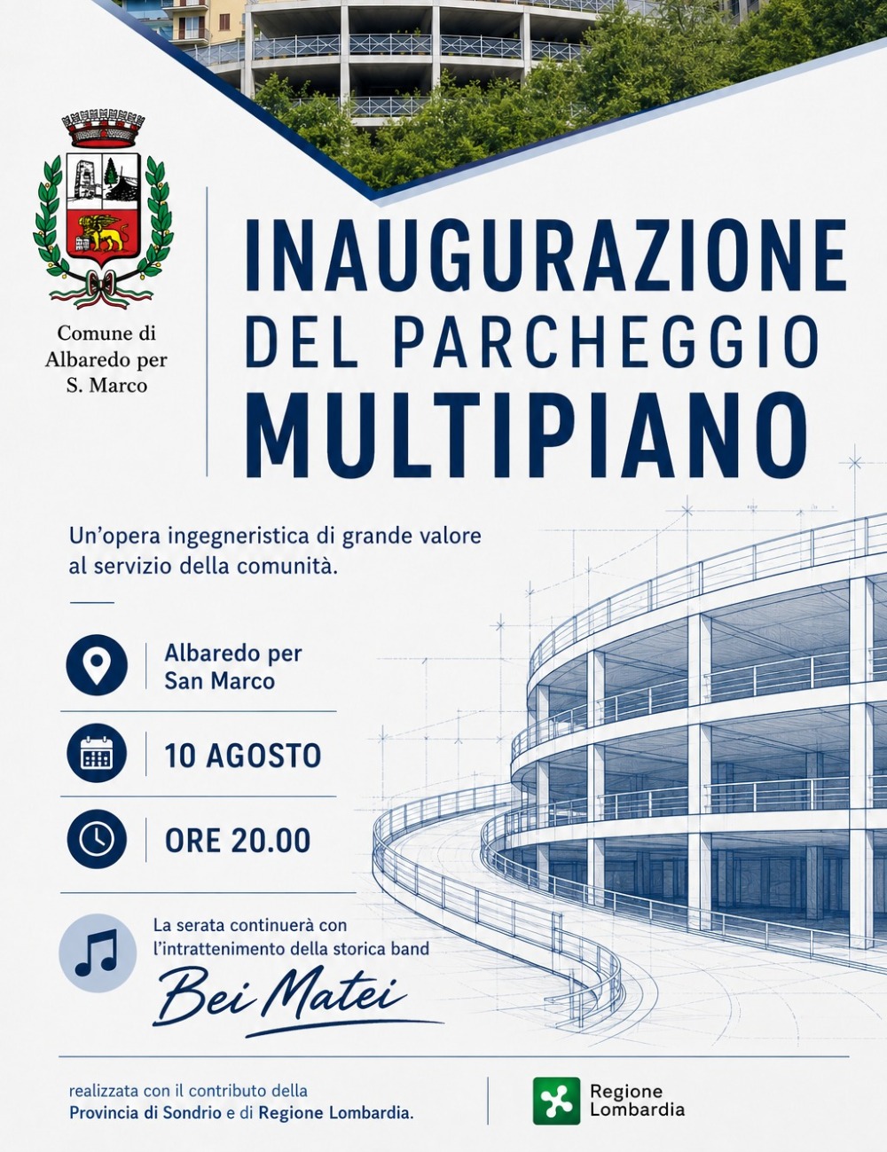 Immagine Evento Inaugurazione del parcheggio multipiano | Calendario Valtellinese