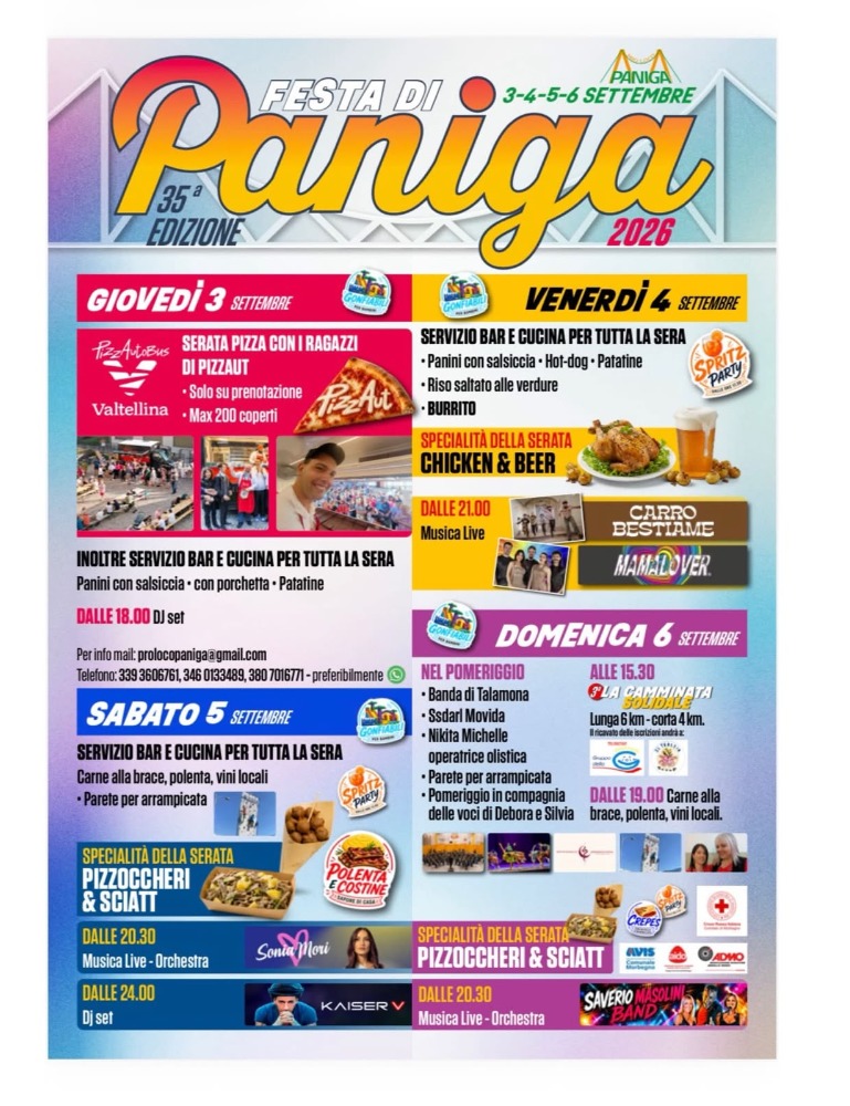 Immagine Evento Festa di Paniga | Calendario Valtellinese