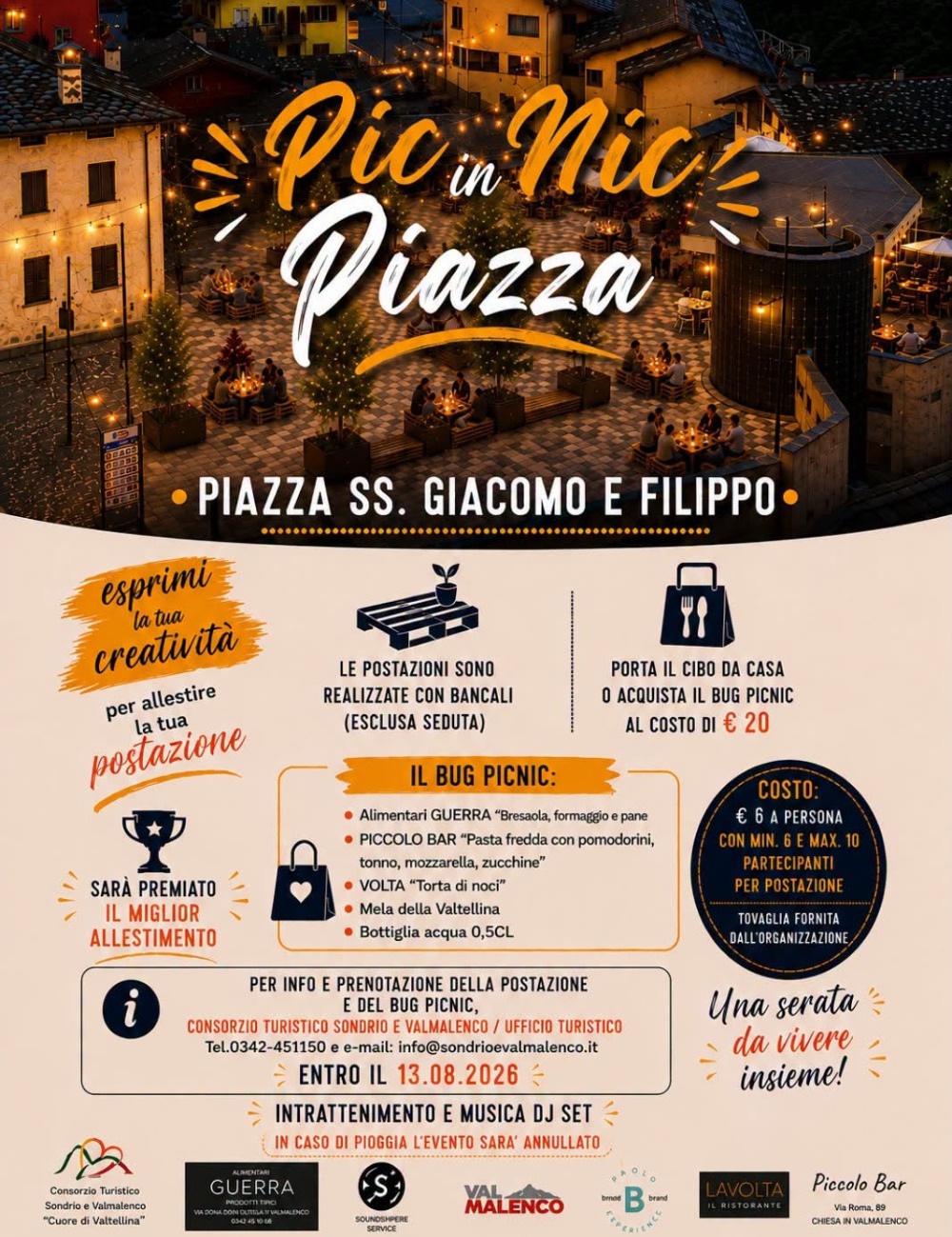 Immagine Evento PicNic in Piazza | Calendario Valtellinese