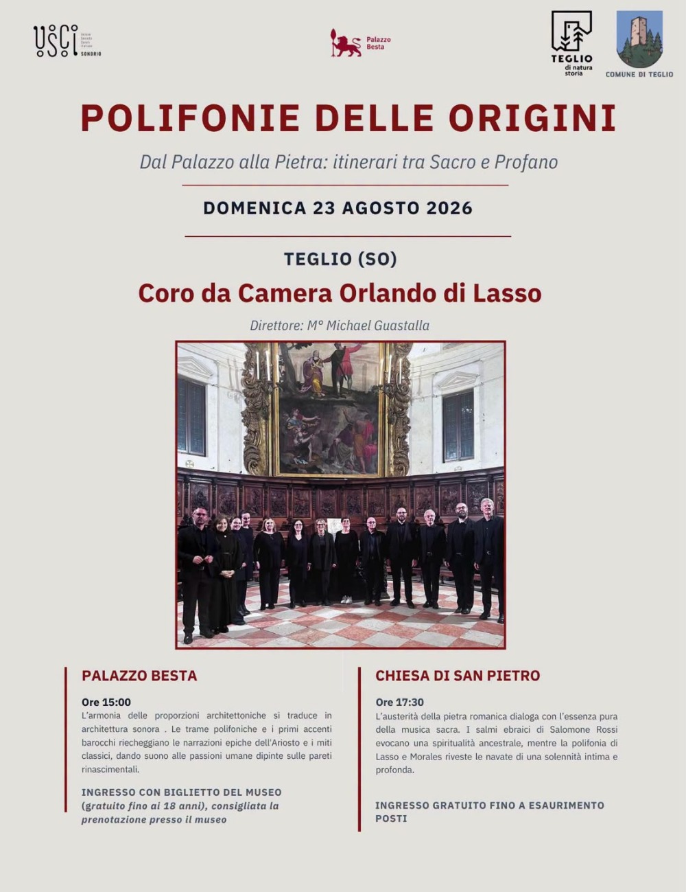 Immagine Evento Polifonie delle Origini | Calendario Valtellinese
