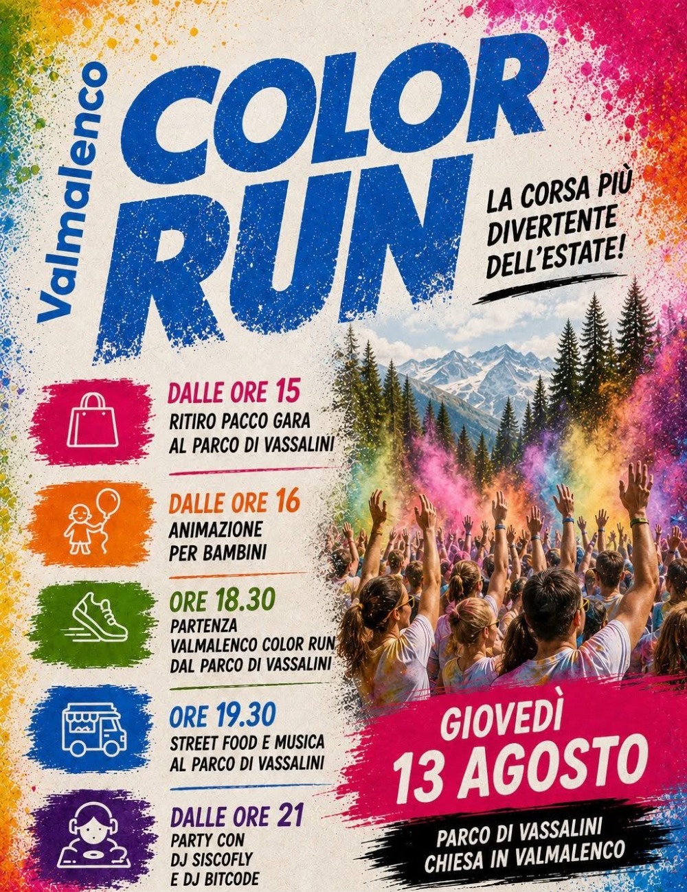 Immagine Evento Valmalenco Color Run | Calendario Valtellinese