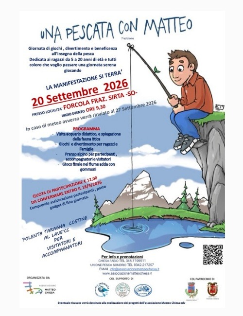 Immagine Evento Una pescata con Matteo | Calendario Valtellinese