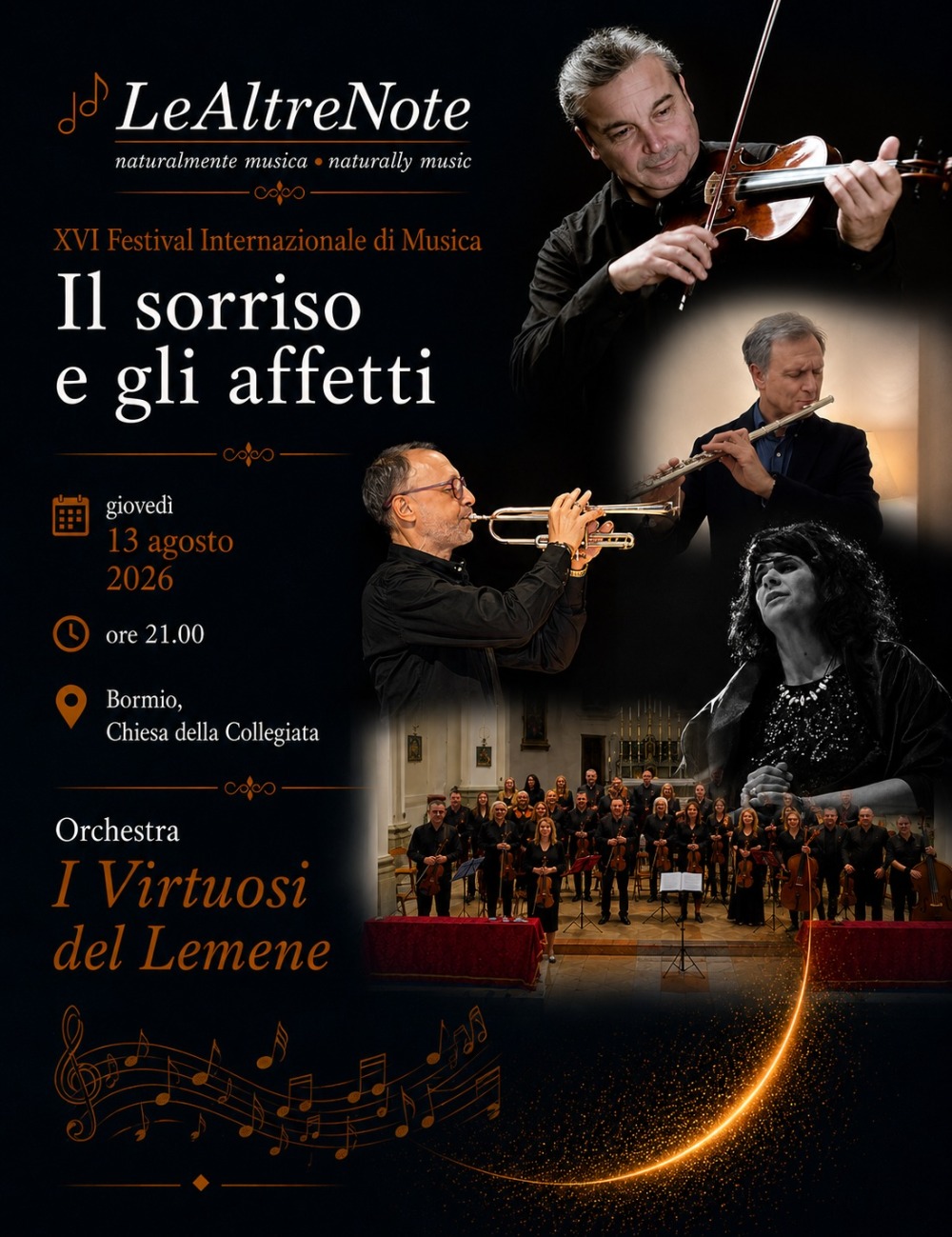 Immagine Evento Festival Le Altre Note 2026 — Dialoghi: Sorrisi Il sorriso e gli affetti Orchestra I Virtuosi del Lemene | Calendario Valtellinese