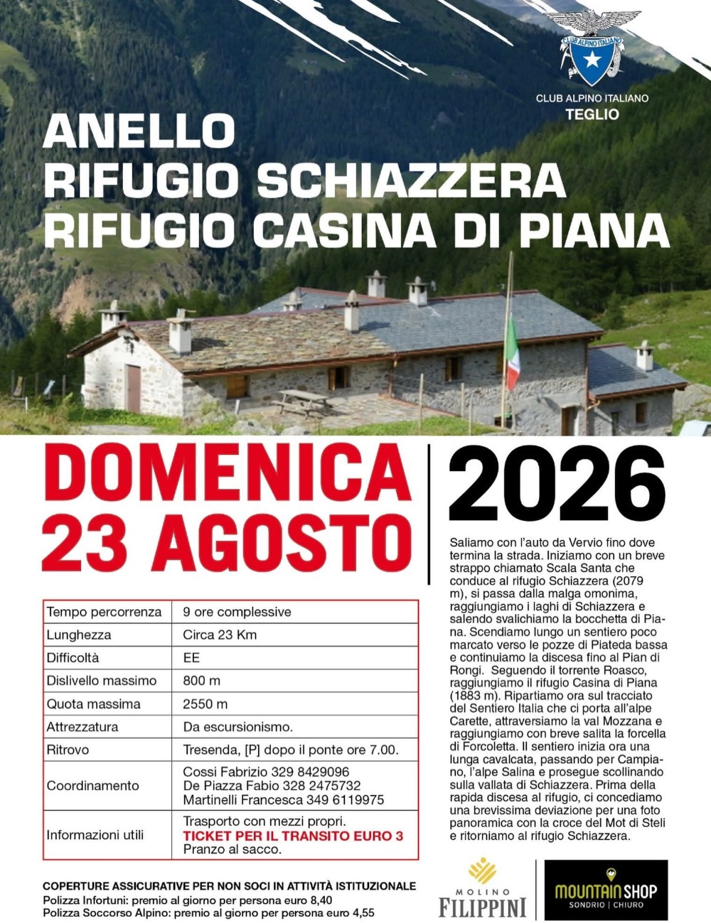 Immagine Evento Anello Rifugio Schiazzera – Rifugio Casina di Piana | Calendario Valtellinese
