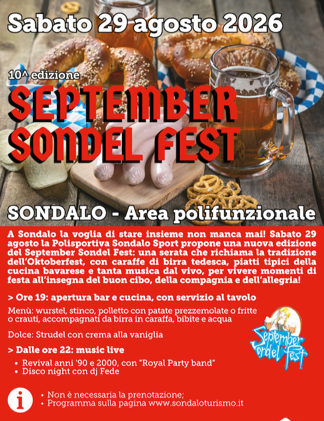 Immagine Evento September Sondel Fest | Calendario Valtellinese