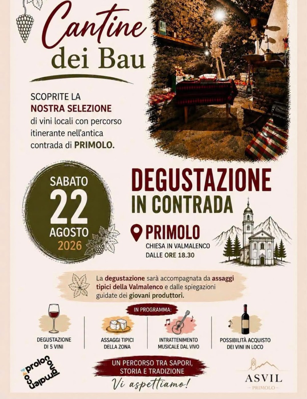 Immagine Evento Cantine dei Bau | Calendario Valtellinese
