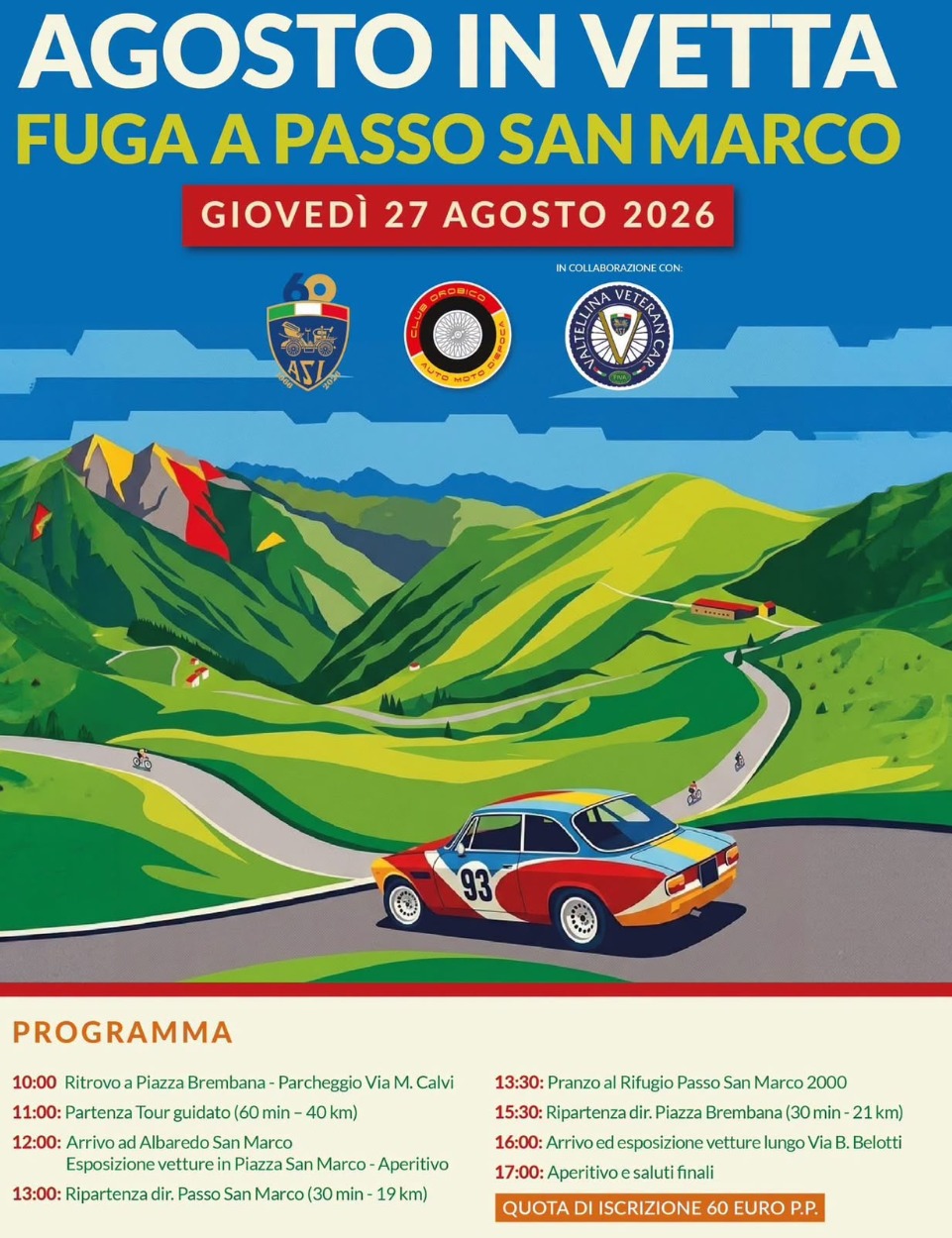 Immagine Evento Agosto in Vetta – Fuga a Passo San Marco | Calendario Valtellinese