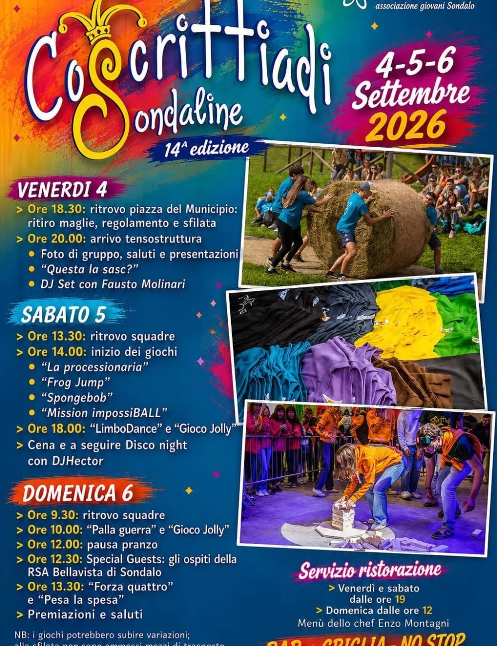 Immagine Evento Coscrittiadi Sondaline | Calendario Valtellinese