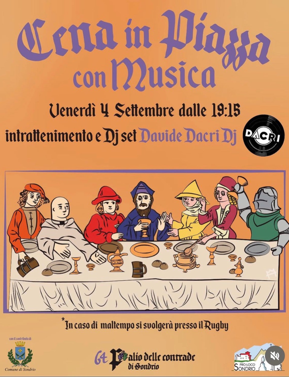Immagine Evento Cena in Piazza | Calendario Valtellinese