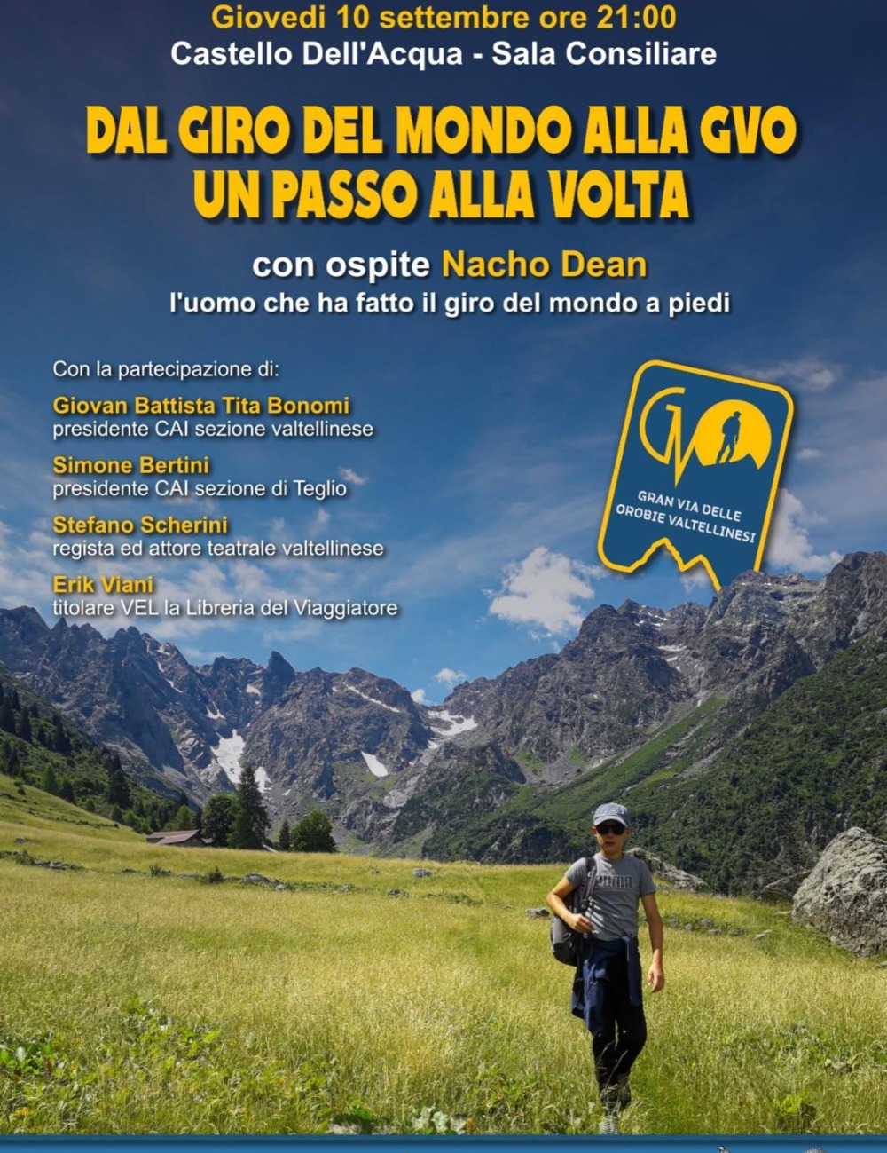 Immagine Evento Dal giro del mondo alla GVO un passo alla volta | Calendario Valtellinese