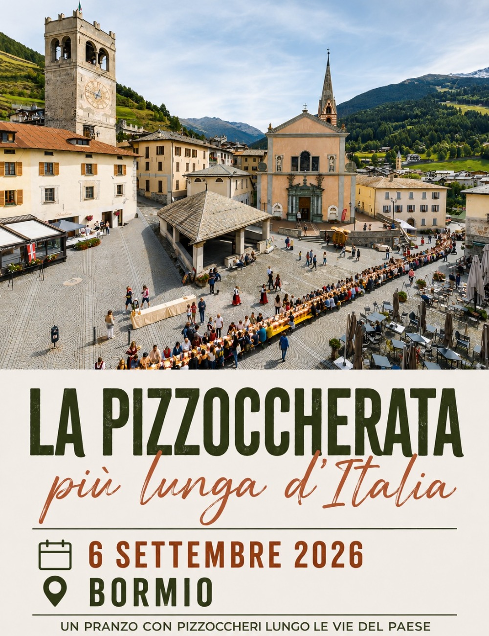 Immagine Evento La Pizzoccherata più lunga d'Italia | Calendario Valtellinese